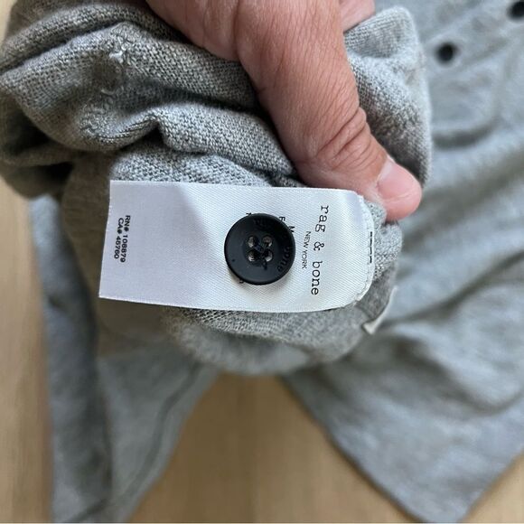 Rag and Bone Gray Short Sleeve Shirt, size XL - Picture 7 of 10
